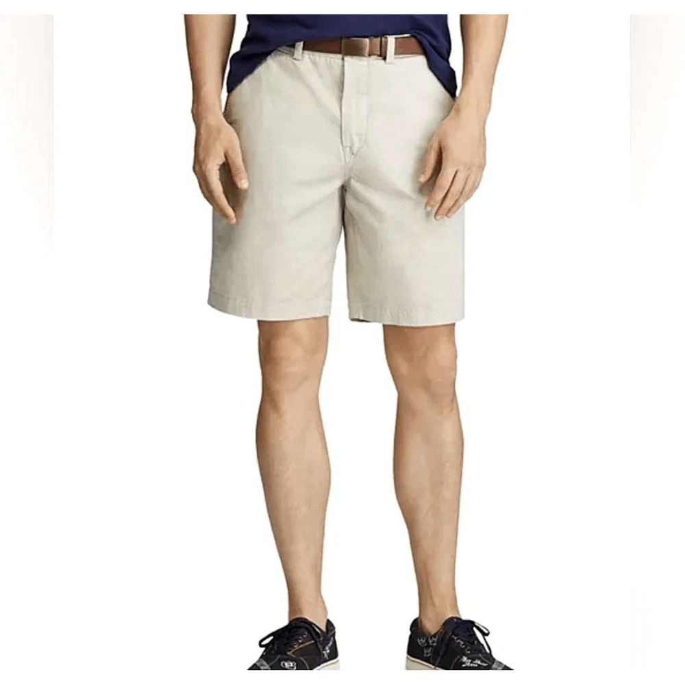 Polo Ralph Lauren Sz 38 Stretch Classic Fit Chino Short Stone Beige 100% Cotton